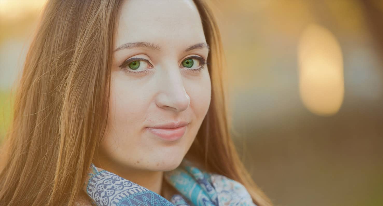 green eyed woman