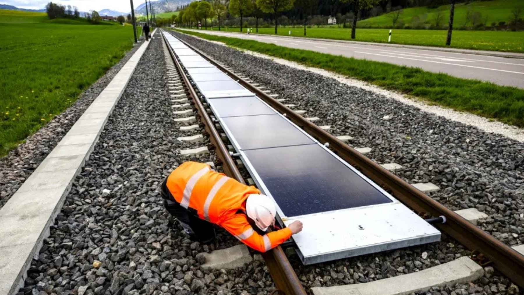 The Strip Between Two Train Rails Is Usually Dead Space Full of Gravel.  Switzerland Turned 100