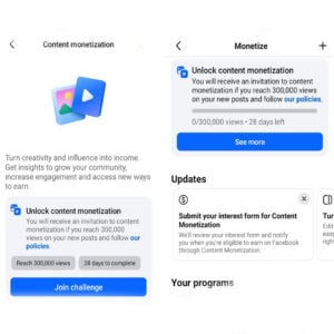 Facebook relaxes monetization policy 